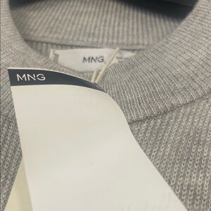 Mango Women's Gray Crewneck Dress